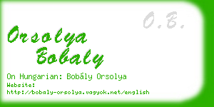 orsolya bobaly business card